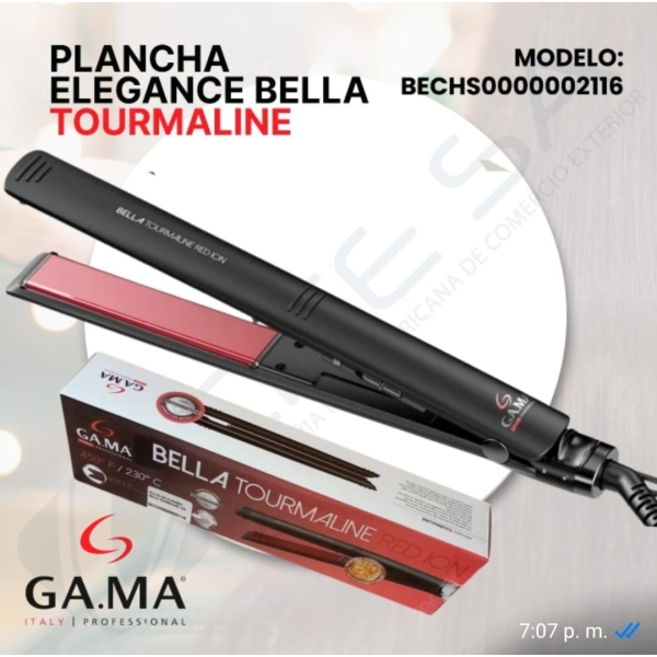 plancha alisadora elegance bella tourmaline ga.ma