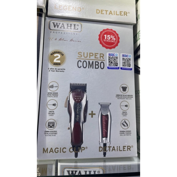 kit profesional wahl 5 star super combo (magic clip + detailer)