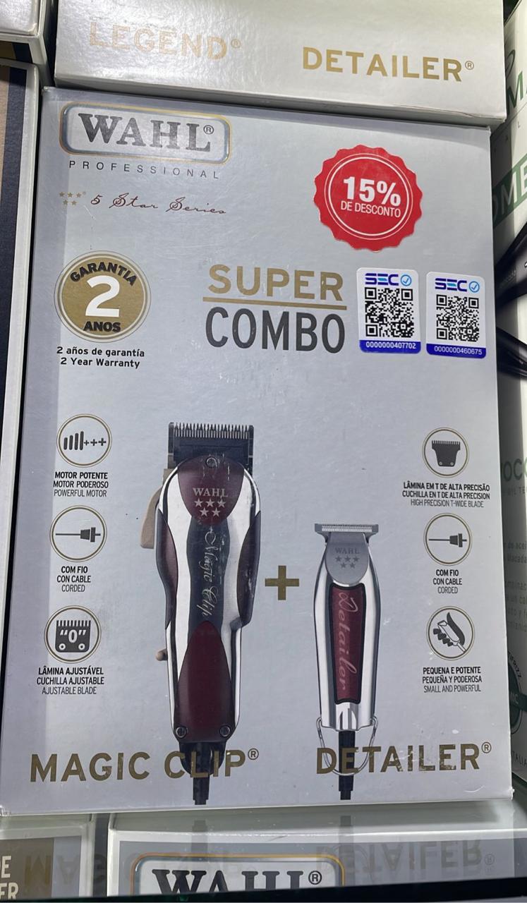 kit profesional wahl 5 star super combo (magic clip + detailer)