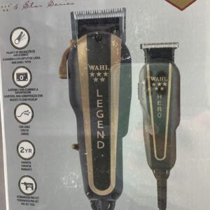 kit profesional wahl 5 star barber combo (legend + hero)