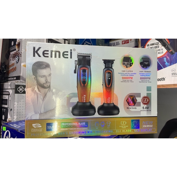 kit profesional de corte y afeitado kemei km 8552