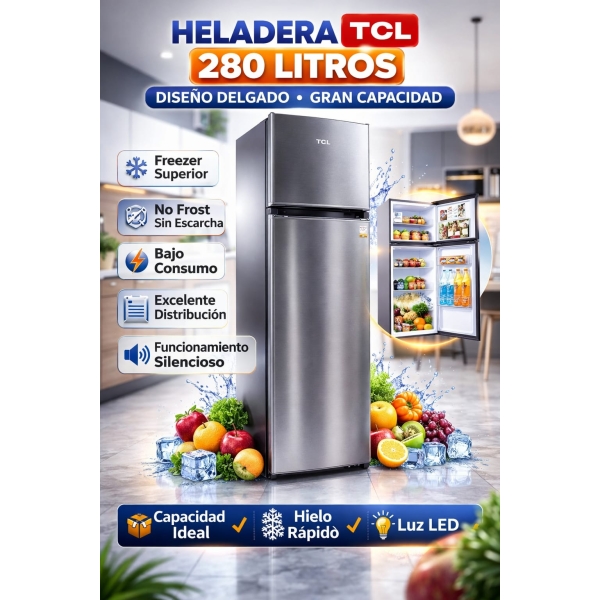 heladera tcl 280 litros