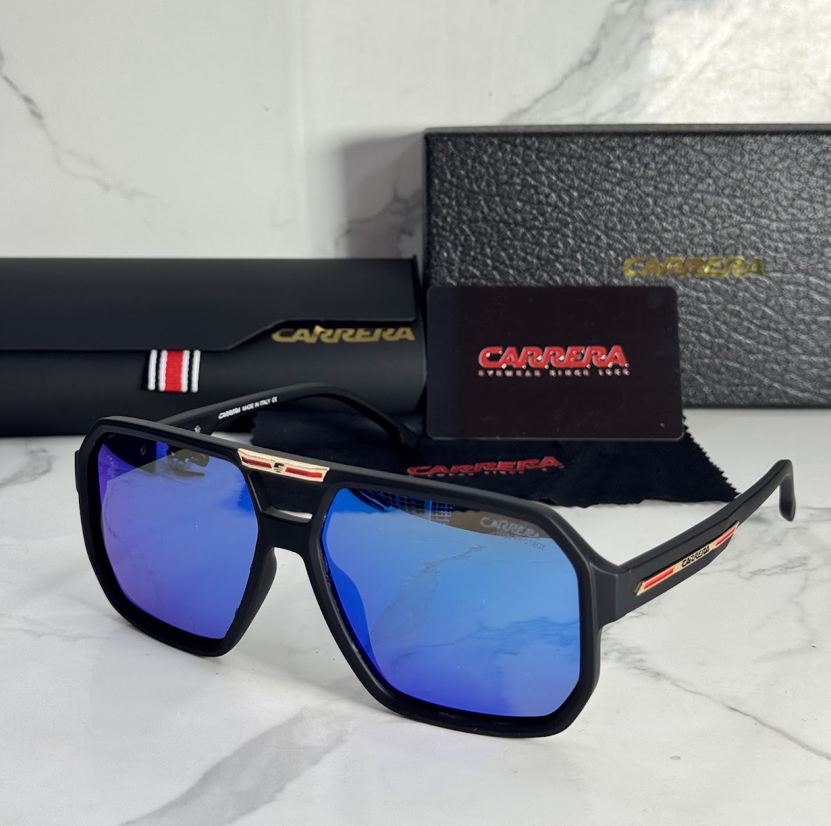 Lentes CARRERA — Ref. LF-L232-0022 con el packaging mostrado en la fotografía