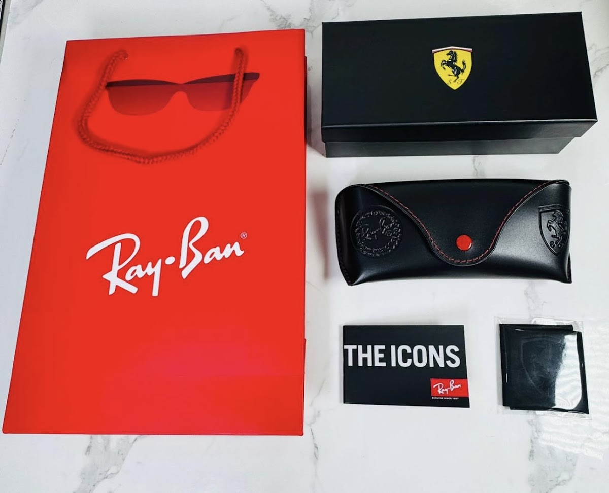 Lentes FERRARI — Ref. LF-L236-0047 con el packaging mostrado en la fotografía