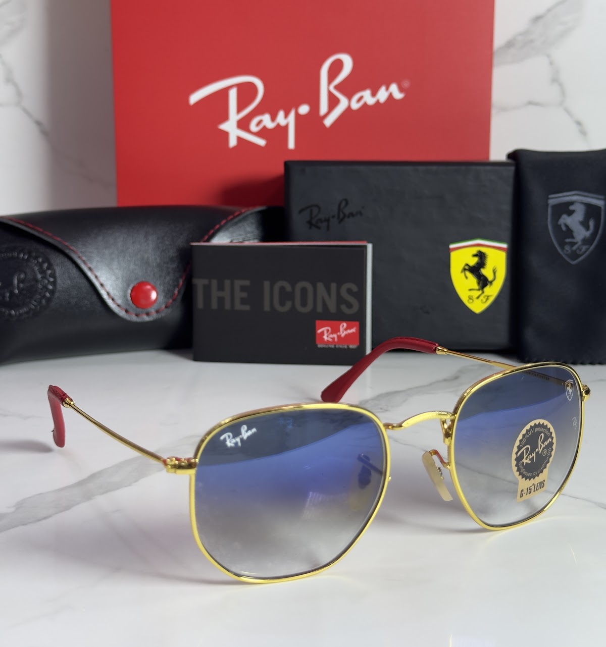 Lentes FERRARI — Ref. LF-L236-0071 con el packaging mostrado en la fotografía