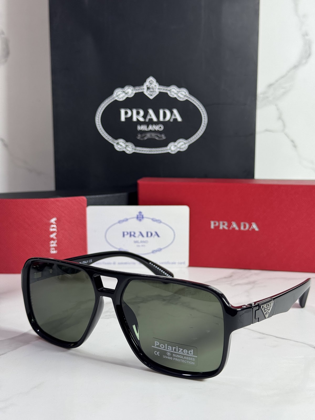 Lentes PRADA — Ref. LF-L227-0098 con el packaging mostrado en la fotografía