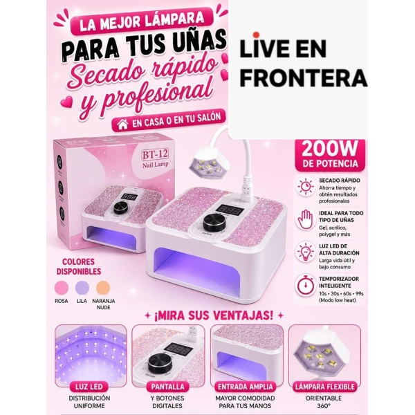 Lámpara de uñas LED/UV BT-12 200W