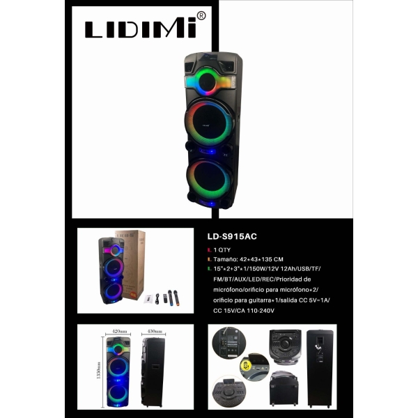Parlante Lidimi 15 pulgadas LD-S915AC