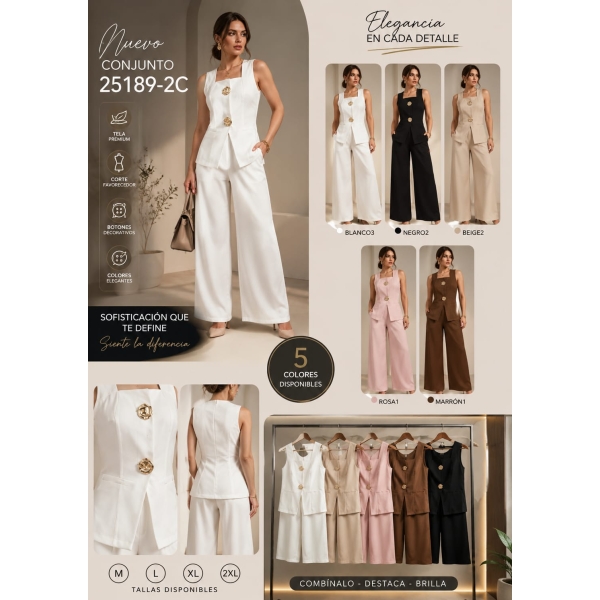 Conjunto sastrero de chaleco y pantalón