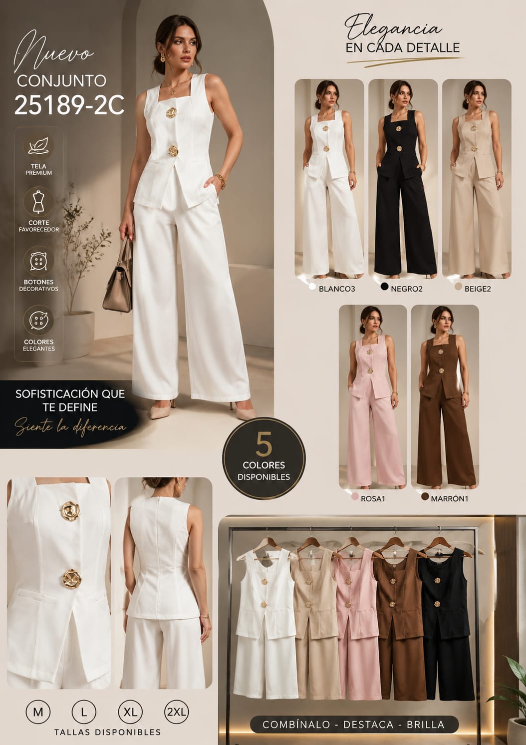Conjunto sastrero de chaleco y pantalón