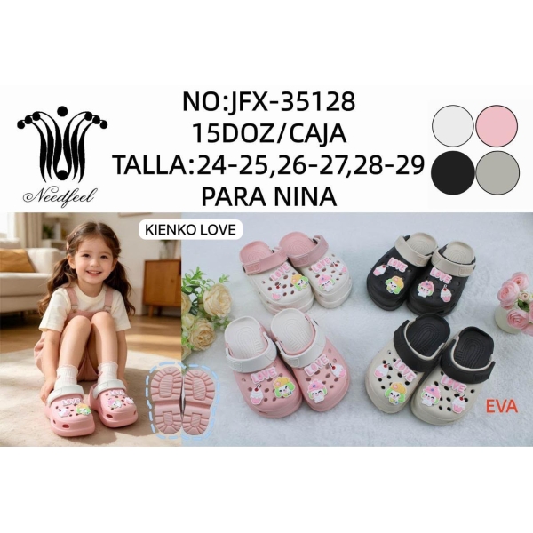 Zuecos de nina Kienko Love