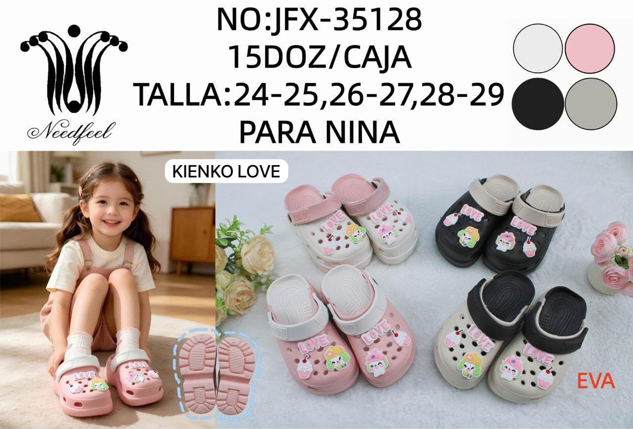 Zuecos de nina Kienko Love