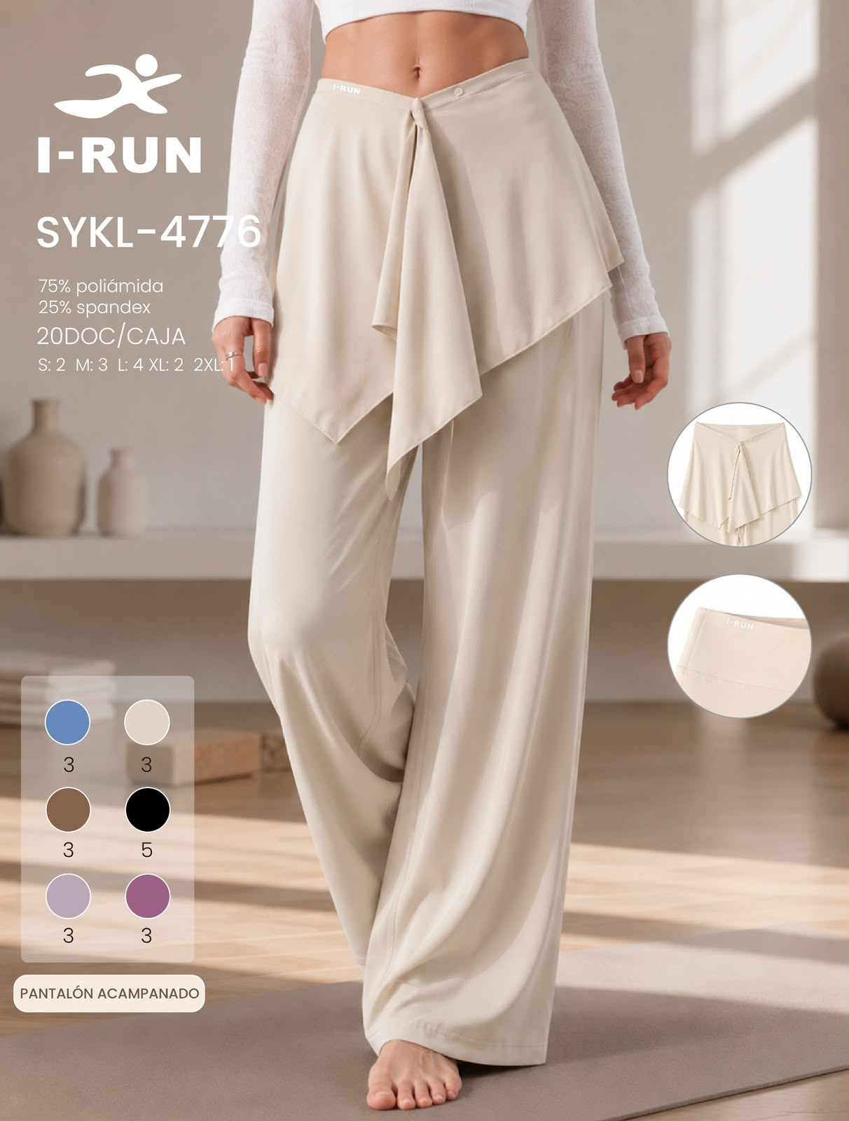 I-Run Pantalón acampanado SYKL-4776