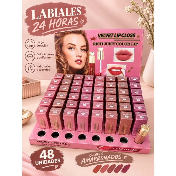 Labiales Velvrt Lipgloss amaronados