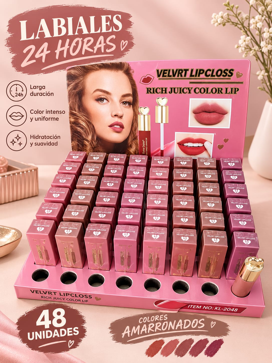 Labiales Velvrt Lipgloss amaronados
