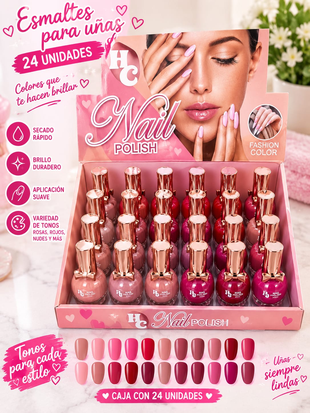Esmaltes para uñas HC Nail Polish