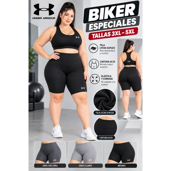 Biker especiales Under Armour talle especial