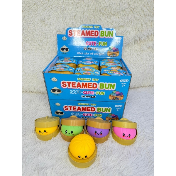 Juguete antiestrés squishy bollito al vapor x12