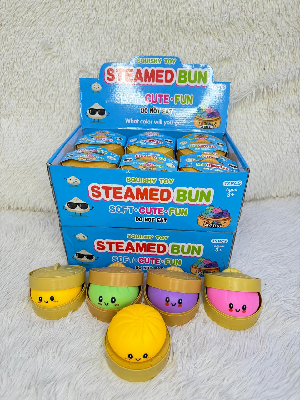 Juguete antiestrés squishy bollito al vapor x12