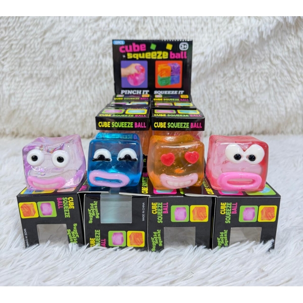 Juguete antiestrés squishy cubo con caras x12